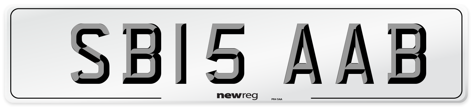 SB15 AAB Number Plate from New Reg